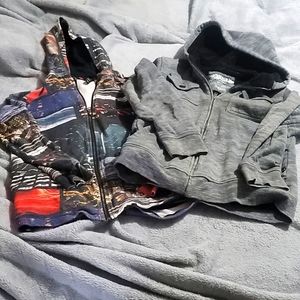 2 zip front hoodies